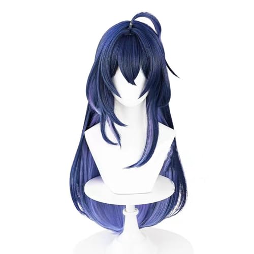 WCCNKK Anime Cosplay Perücke, Honkai Star Rail Seele Perücke, Blau-Violettes 70 cm Langes Haar, Mit Kostenloser Perückenkappe, Für Party Alltag Halloween Perücke Cosplay, Anime-Dekoration