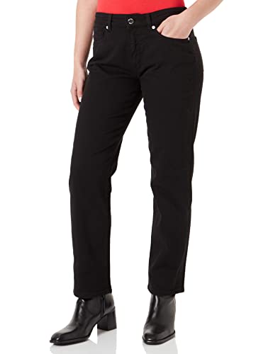 Love Moschino Womens 5 Pocket Trousers with Brand Heart Tag Casual Pants, Black, 25