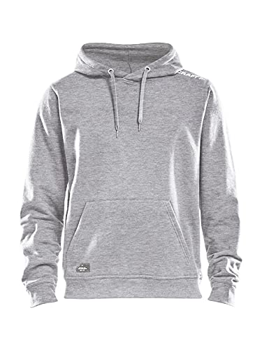 Craft Community Hoodie für Herren | Größe XS | Grey Melange | Hoodie Herren | Sweatjacke Herren mit Kapuze | Kapuzenpullover | Sweatshirt | Mikrofaser-Baumwolle-Mix