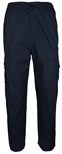 SOUNON Herren Cargohose, Cargo Pants aus 65% Baumwolle, 35% Polyester - Dunkelblau (M3), Groesse: 2XL