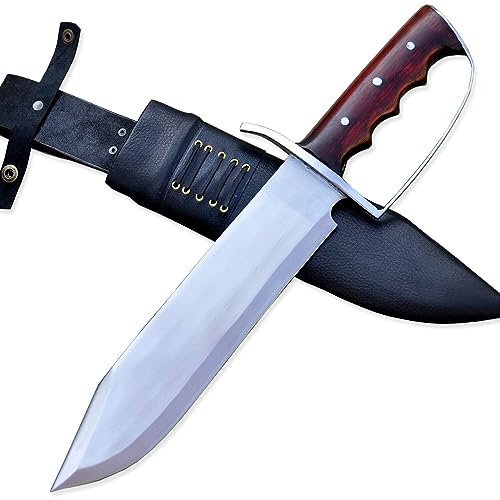 THE NEPAL Survival Bowie – Jagd- und Campingmesser mit 30 cm langer Klinge – robustes Messer – echtes funktionierendes Bowie-Messer