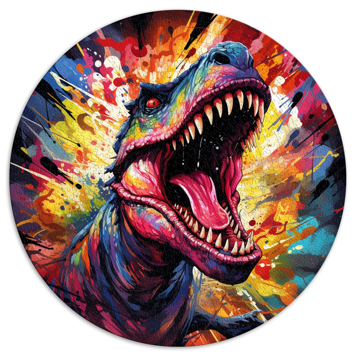 Puzzles Geschenk Erstaunliche Dinosaurier Puzzles für Erwachsene 1000 Teile Puzzles 26,5x26,5 Zoll Familienpuzzles zum Entspannen Intellektuelles Lernspielzeug