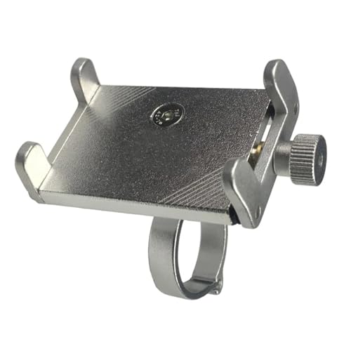 Handyhalterung Motorrad Elektro- Motorrad Universal Telefon Halter Halterung Handy Rack Handy Lenker Clip Aluminium Legierung Handyhalter Fahrrad(Silver)