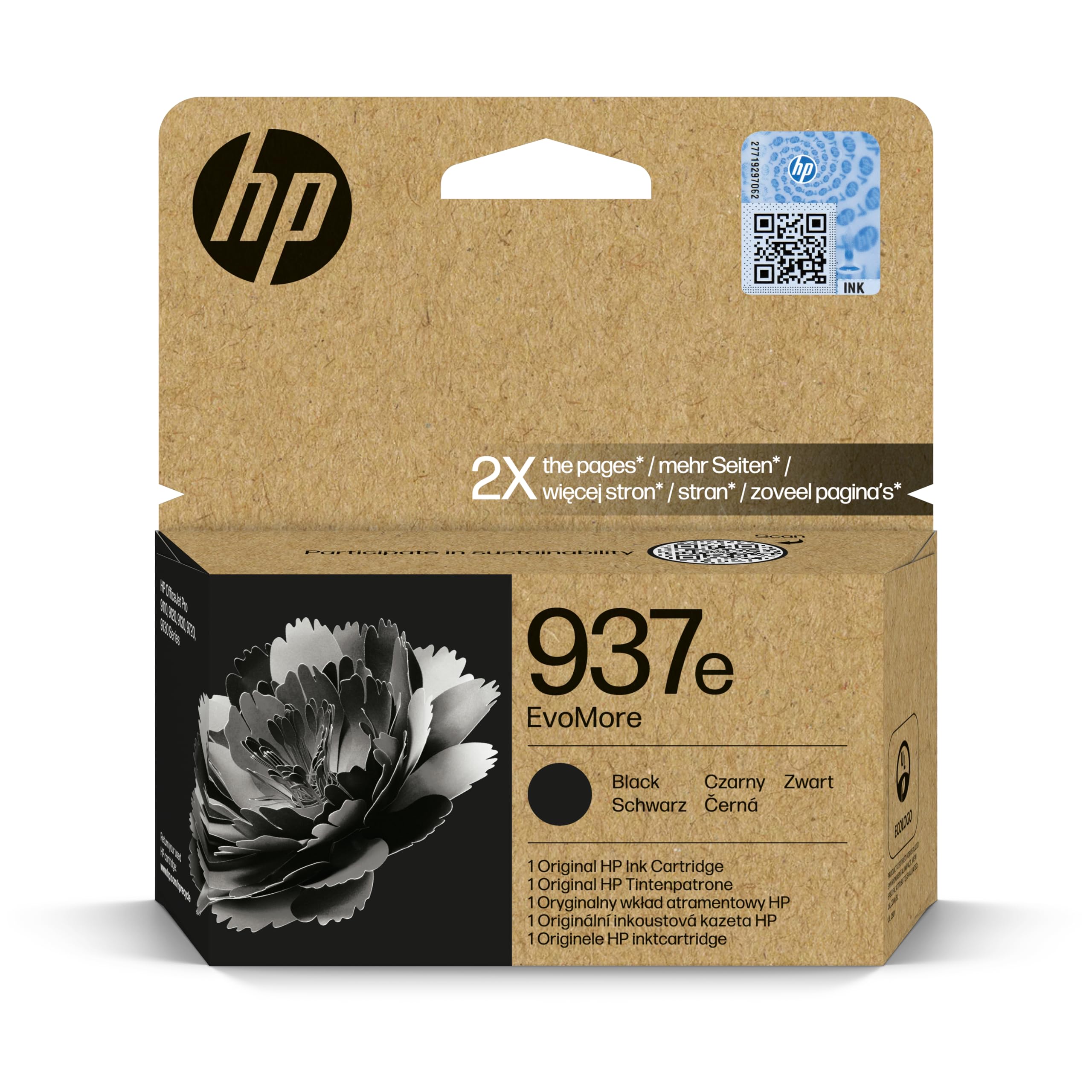 HP 937e EvoMore Schwarz Original Druckerpatrone