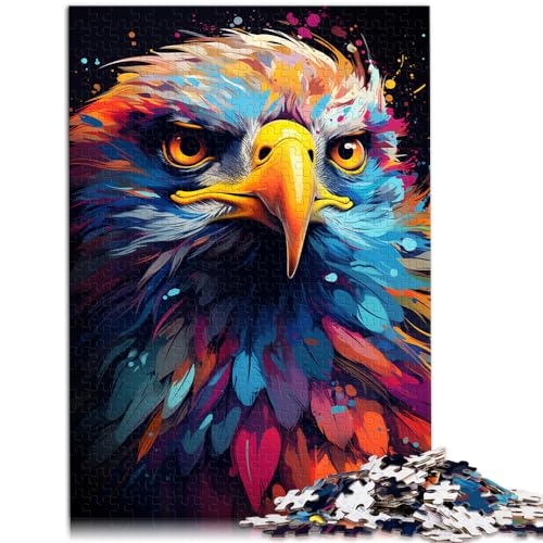 Spielgeschenk Puzzle Gemälde Farbe Adler 1000 Teile Puzzle Spielzeug Holz Puzzle Spielzeug Puzzles Lernspiele Stressabbau Puzzles 1000 Teile (50x75cm)