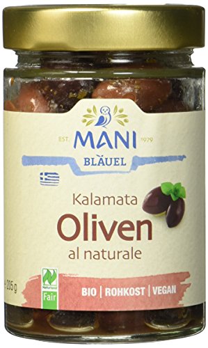 Mani Bläuel Bio Kalamata Oliven, 6er Pack (6 x 205 g)