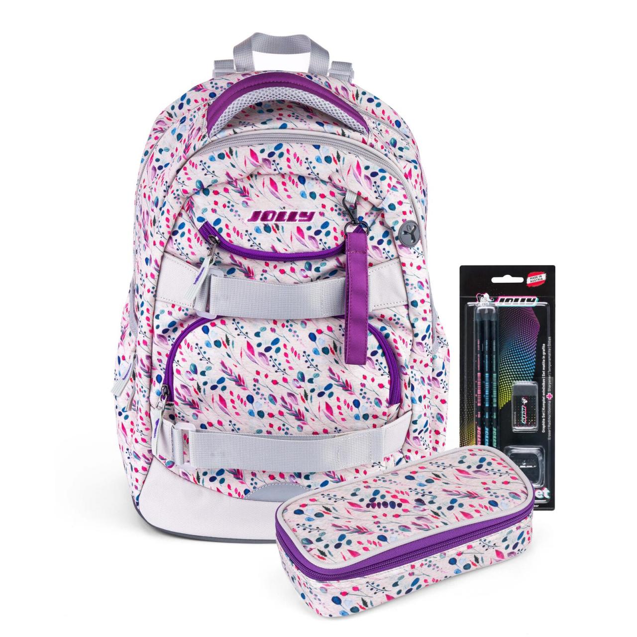 JOLLY Schulrucksack Next Gen 29,0 x 22,0 x 43,0 cm pink/ weiß 28,0 l