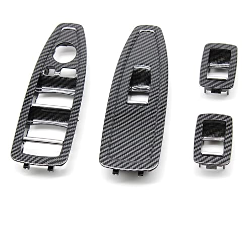 DOFABI Austausch der Verkleidungsabdeckung for das Fensterheber-Schalterfeld im Autoinnenraum, for, for 1 3 4 Serie F20 F30 F31 F34 F35 F36 Türgriff(4PCS Set Black)