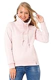 Cipo & Baxx Damen Sweater Hoherkragen Hoodie Sweatshirt WL336 Shellpink XL