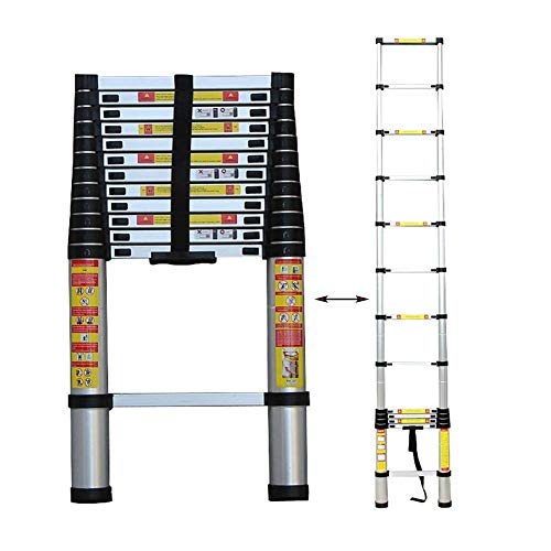 Leitern, Teleskopleiter, robuste ausziehbare Aluminiumleiter für Zuhause, Loft, Büro, Mehrzweck-Teleskopleiter, rutschfest, 3,2 m/10,5 Fuß, 3,2 m/10,5 Fuß (5 m/16,4 Fuß, 5 m/16,4 Fuß) Ambitious