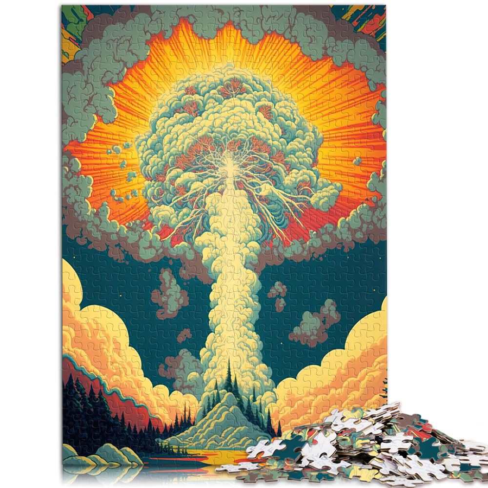 Puzzlespiele, psychedelische Szene, 1000 Puzzles für Erwachsene, Holzpuzzlespielzeug, Puzzles, Lernspiele, Stressabbau-Puzzles, 1000 Teile (50 x 75 cm)