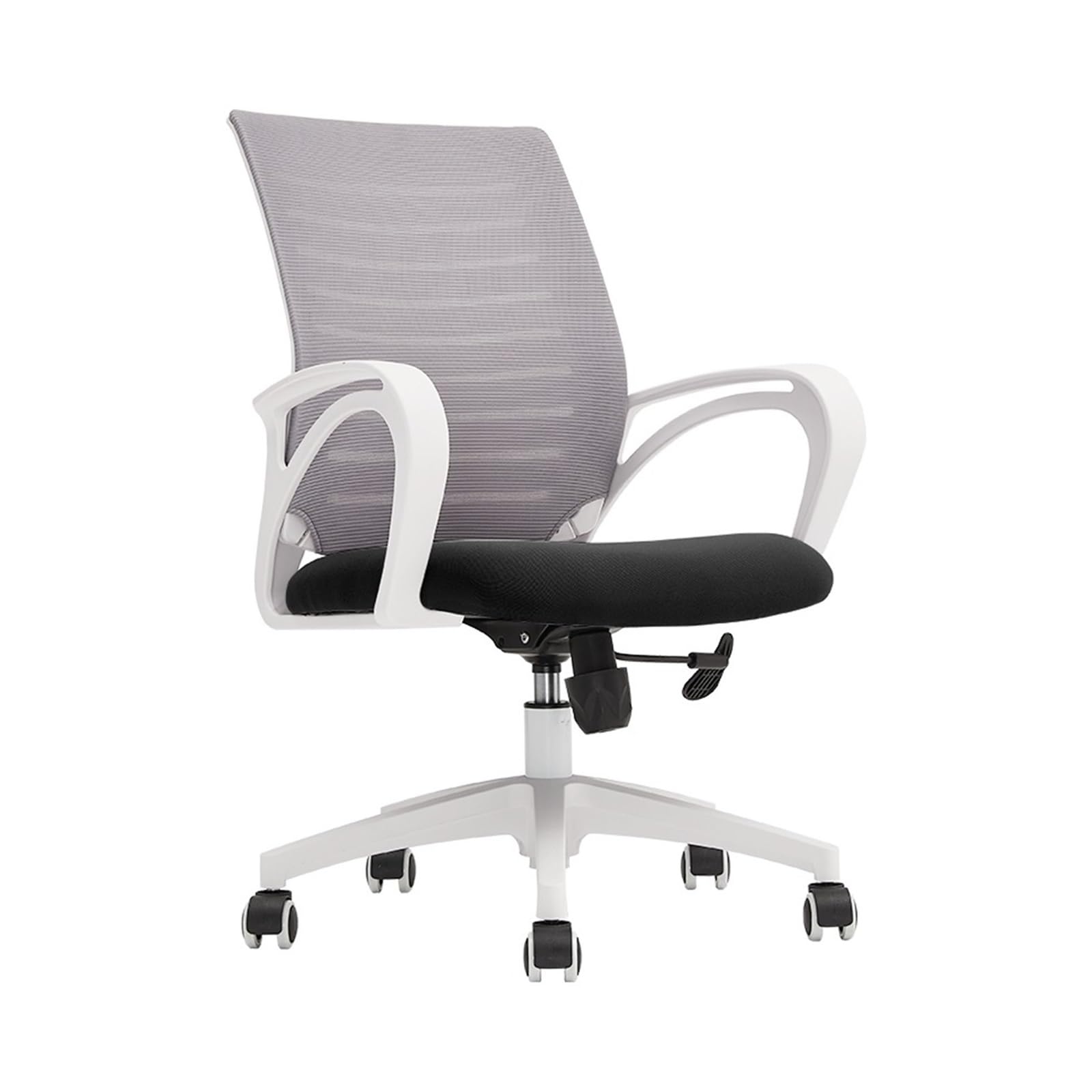 FUHAI-666 Bürostühle Ergonomischer Bürostuhl Home Wheels Mid Back Mesh Büroschreibtisch Rolling Swivel Task Chair Schreibtischstuhl(Grigio)