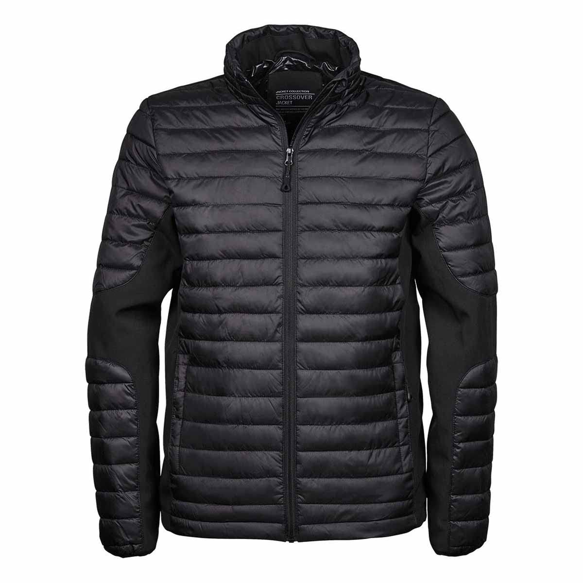 Tee Jays Mens Crossover Jacket, Größe:3XL, Farbe:Black/Black