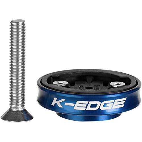 K-EDGE Unisex – Erwachsene Garmin Computer Mount Gravity Cap Halterungen, Blue Anodize, One Size