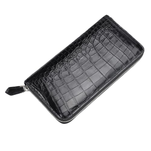 PLCPDM Multifunktionale Herren-Clutch, trendiges und praktisches Accessoire zum Mitnehmen, Münzgeldbörse, Statement-Making-Handbrieftasche, Schwarz