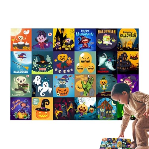 Fröhliches Halloween-Puzzle,Halloween-Puzzle für Kinder | Countdown-Puzzle,Rätselspiel, Halloween-Adventskalender-Rätsel für den Countdown bis Halloween