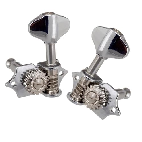 Strings Tuning Pegs Mechaniken Für Gitarre 18 Stück 9L9R Stimmnägel für Gitarrensaiten Stimmkopfknopf Stimmschlüssel Silber