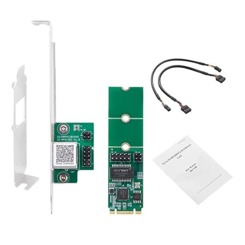 Bottone 2,5 Gigabits Ethernet M.2 Schnittstellenkarte 25000Mbps RJ45 I225 Chipsatz Single Gigabits Ethernet Kartenadapter für PC