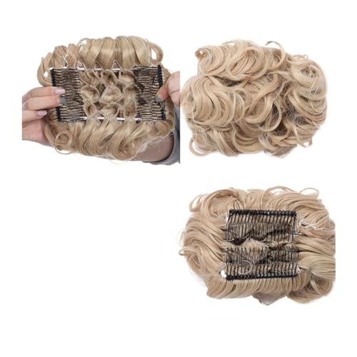 Haarteile Haarknoten Synthetischer großer Kamm-Clip in lockiger Haarverlängerung, Chignon-Haarteile, Hochsteckfrisur, Abdeckung, Haarteil, Verlängerung, Haarknoten Brötchen Haare(18H613)