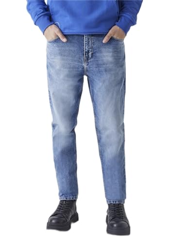 LTB Jeans Herren Jeans Alessio - Jeans Herren Regulär aus Baumwollmischung Tapered Denim Light mit Reißverschluss Mittlere Taille - Blau