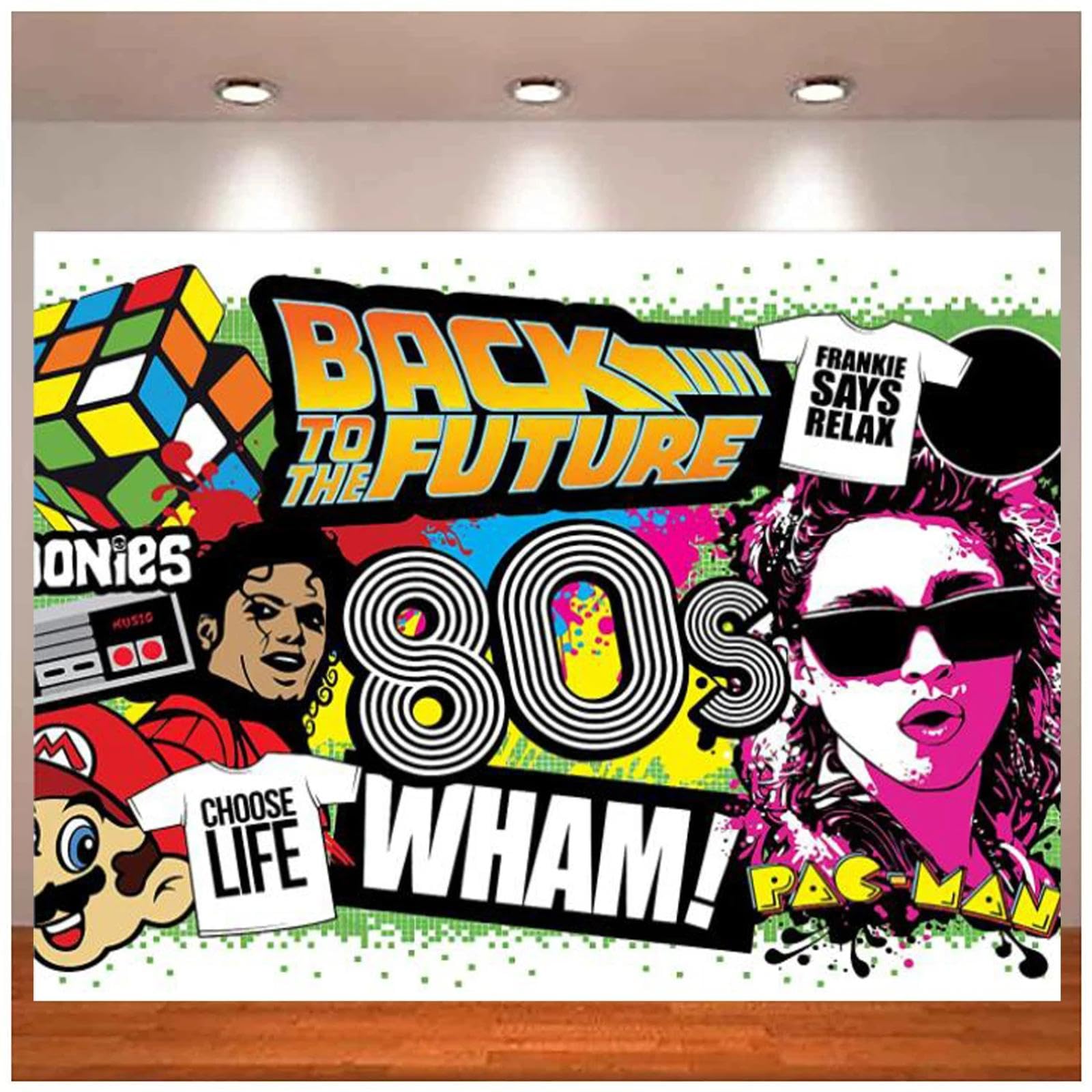 80er Jahre Thema Fotografie Hintergrund Hip Hop Graffiti Zurück zu den 80er Jahren Party Banner Hintergrund Wanddekorationen Requisiten Poster 350x230cm