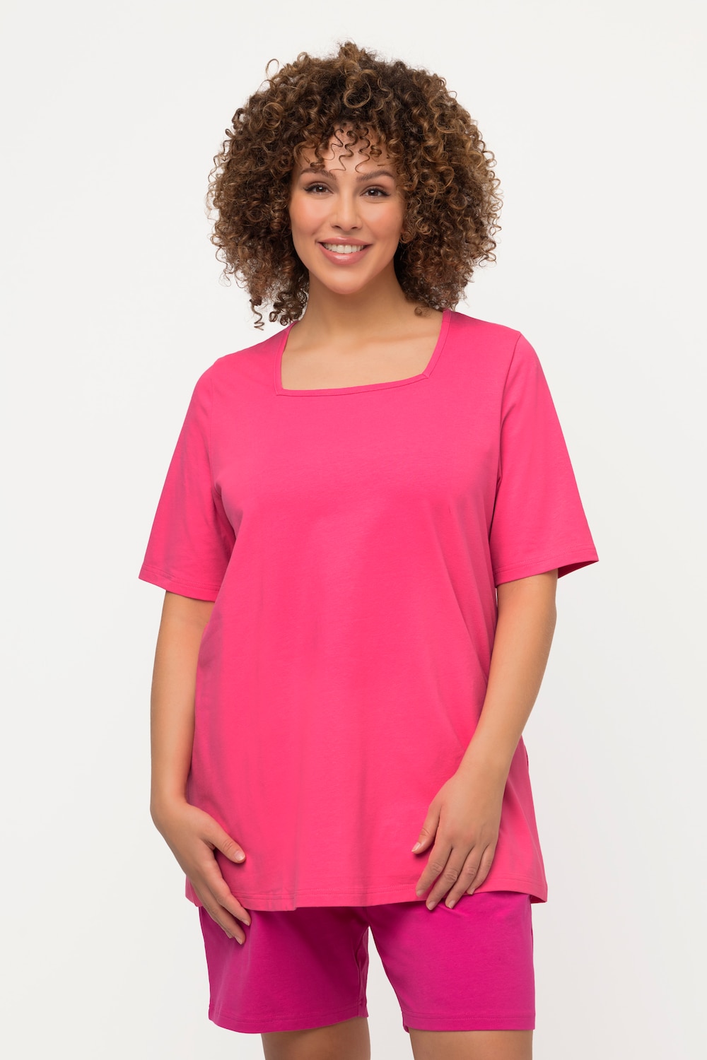 Große Größen T-Shirt, Damen, rosa, Größe: 50/52, Baumwolle, Ulla Popken