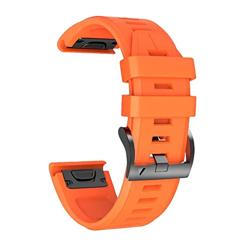 BANDKIT 26 mm 22 mm Schnellverschluss-Uhrenarmband für Garmin Fenix 7 7X 6 6X Pro 5 5X Plus 3HR 935 D2 MK2 Silikon-Handgelenkbänder Easyfit Armband, 26mm Fenix 6X 6XPro, Achat