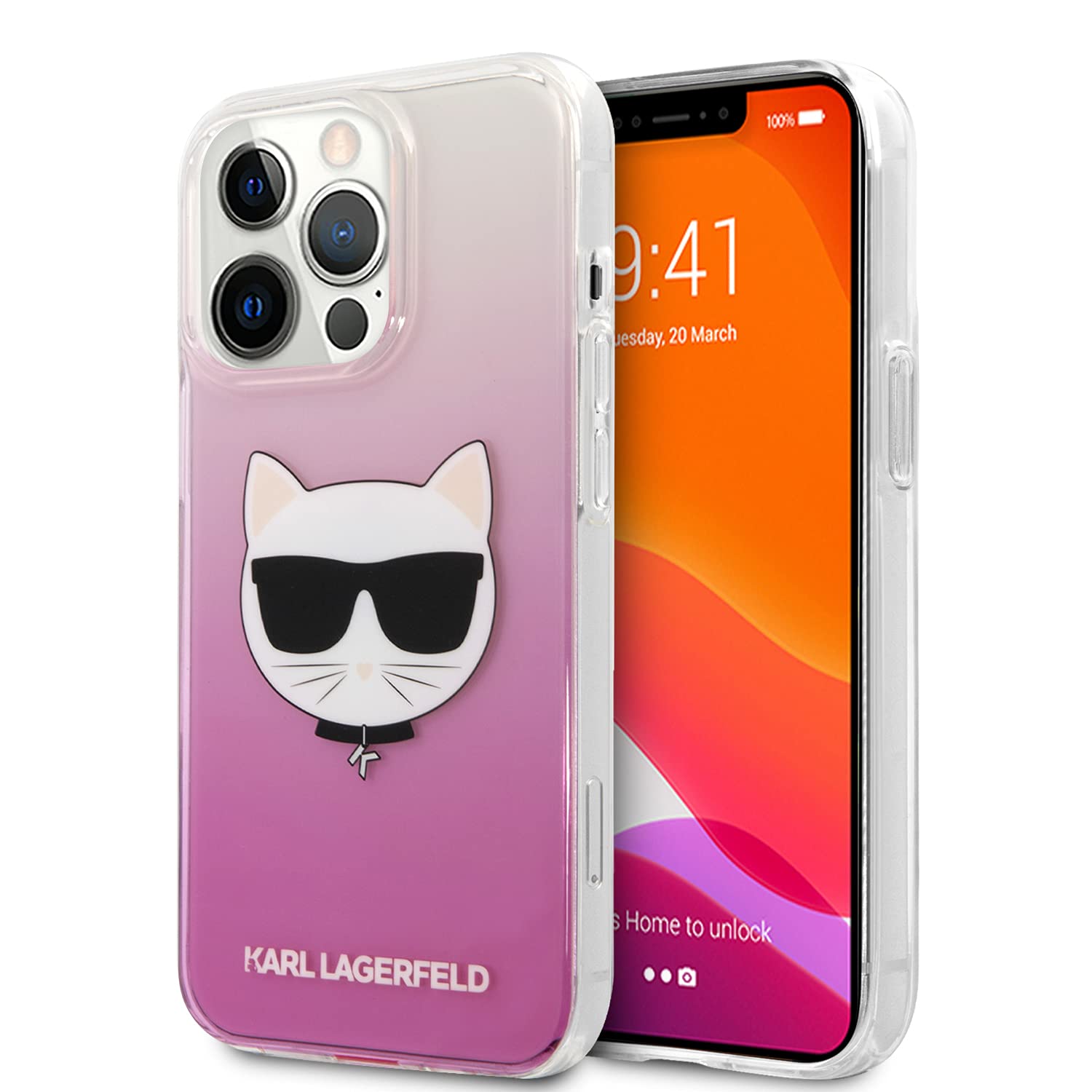 KARL LAGERFELD KLHCP13XCTRP Hülle für iPhone 13 Pro Max 6,7" rosa Choupette Head