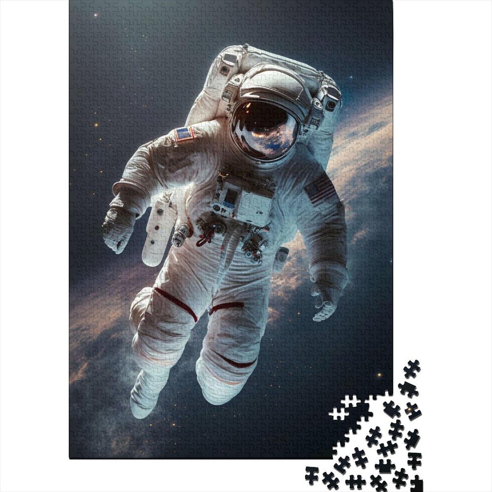 Das Astronauten-Holzpuzzle für Erwachsene und Teenager mit 500 großen Teilen ganze Familie und die (Größe 20,47 x 14,96 Zoll)