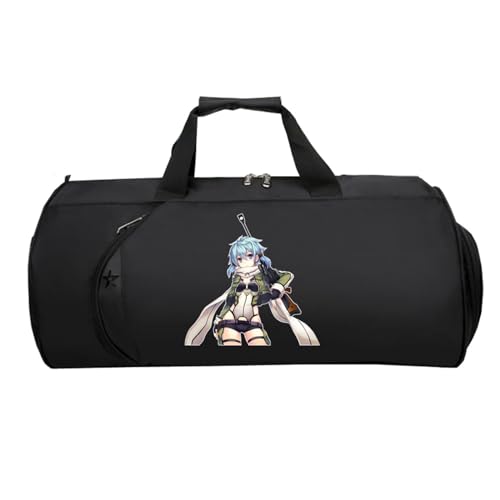 Swo-rd Art Onli-ne HandgepäCk Tasche, Faltbare Reisetasche HandgepäCk, Weekender HandgepäCk Koffer füR Herren Und Damen Flugzeug(Black 18)