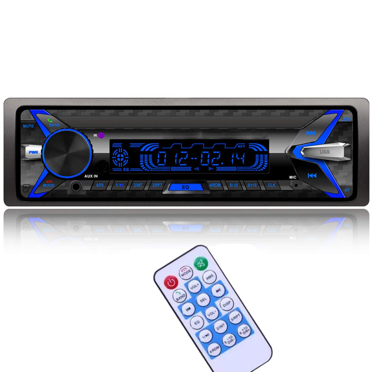 Autoradio mit Bluetooth Freisprecheinrichtung Auto Radio mit Bluetooth Abnehmbare Frontplatte Unterstützt Freisprechanrufe RDS/USB/MP3/WMA/WAV/TF-Media Player,1 Din Universal Autoradiomit ISO-Stecker