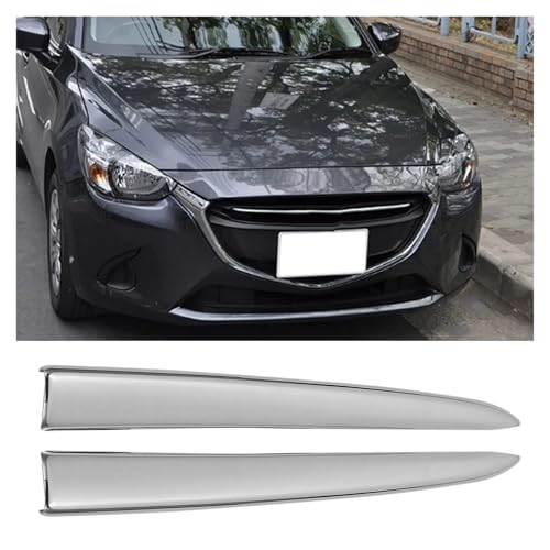 Frontgrills Für Mazda 2 Für Demio 2015-2017 DJ DL Fließheck Limousine Styling Auto Kühlergrill Grill Abdeckung Trim Form Front Bumper Grille(Silber)