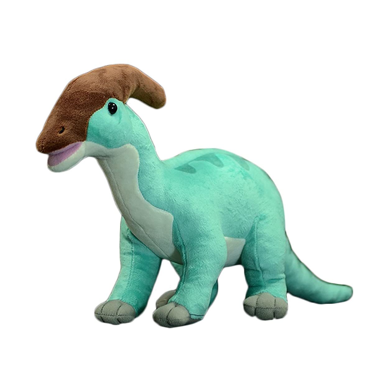 DANAIM Simulation Blauer Parasaurus Dinosaurier Stofftier, 16 Zoll Parasaurolophus Dinosaurier Plüschtier Geschenke for Kinder Geburtstag