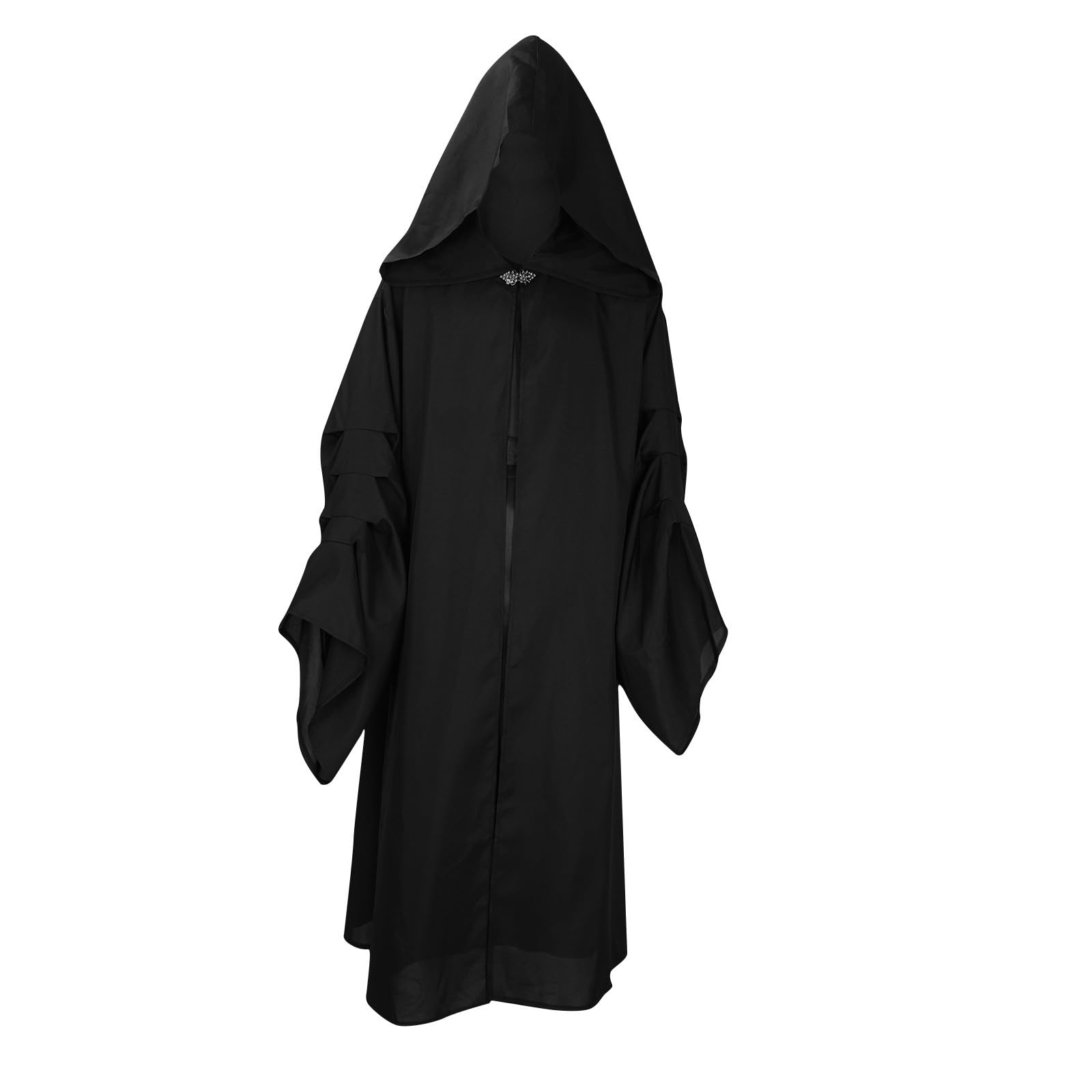 Mittelalter Kleidung Herren Set, Umhang Herren Vintage Gothic Stil Kapuzenumhang 3PCs Große Größen Faschingskostüme Männer Umhang Halloween Karneval Cosplay Kostüme, 1 Umhang + 1 Gewand + 1 Gürtel