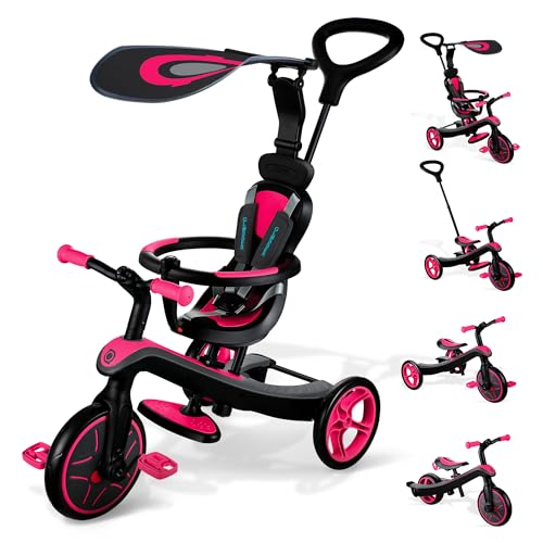 GLOBBER Dreirad und Laufrad All in One – Trike Explorer 4 in 1 – Rosa