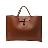 Laptoptasche, tragbare Computertasche, leicht, Laptop-PC-Tragetasche, Laptop-Aktentasche, für Arbeit, Business, braun, L