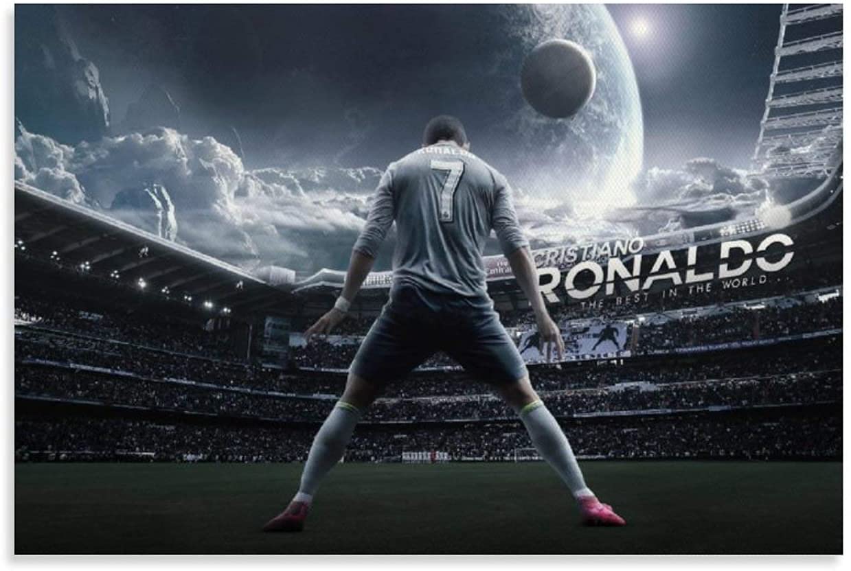 5d Diamond Painting Diamant Bilder FüR Erwachsene Und Kinder Cristiano Ronaldo Bester Fußball Fußball DIY Kreuzstich Arts Craft Kristall Strass Stickerei 23.6"x35.4"(60x90cm) Kein Rahmen