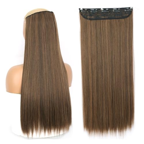 Clip-in-Haarverlängerungen Clip-in-Haarverlängerungen, synthetische lange glatte Frisuren, 5 Clip-in-Haarverlängerungen, 22 Zoll/32 Zoll, hitzebeständige Haarteile Clip-in-Haarverlängerungen aus Echth