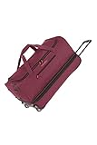 travelite Trolley Reisetasche mit Rollen mittelgroß, erweiterbar, BASICS, Weichgepäck Rolltasche mit Dehnfalte, 70 cm, 98 - 119 Liter