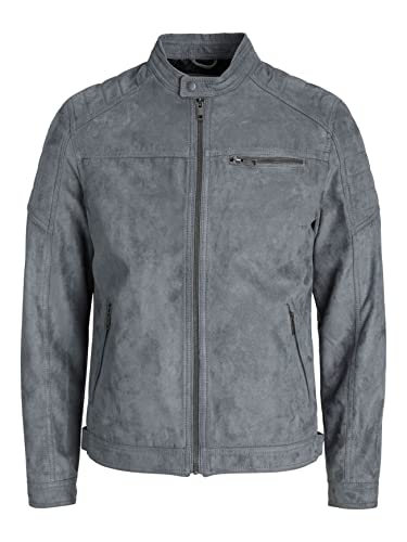 JACK & JONES Herren JCOROCKY Jacket NOOS Jacke, Schwarz (Black Pattern: Pu), Small (Herstellergröße: S)