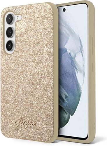 Hülle Guess GUHCS23MHGGSHD Samsung S23+ S916 Gold Glitter Script