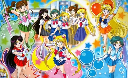 HfmQuisutron Holzpuzzle 1000 Stücke Von Spaß Japanischen Tsukino.Usagi Anime-Poster Für Erwachsene Unmöglich Jigsaw Puzzle Spielzeug V62Fp