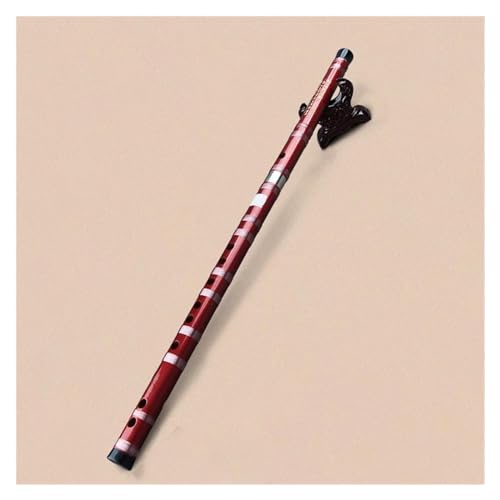 Bambusflöte Für Anfänger Chinesische traditionelle exquisite modische rote Bambusflöte Holzblasinstrument (Color : F)