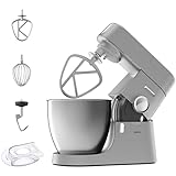 Kenwood Chef XL KVL4100S – Küchenmaschine mit großer 6,7 l Edelstahl-Rührschüssel, multifunktionaler Küchenhelfer, 1200 W, inkl. 3-teiligem Patisserie-Set, silber