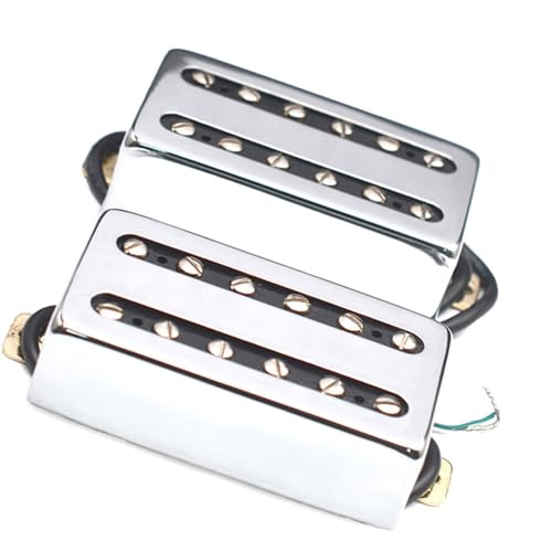 Messing Abdeckung E-Gitarre Pickup Coil Spliting Pickup Humbucker Dual Coil Pickup N7.5K/B15K Ausgang e gitarren tonabnehmer (Color : Neck and Bridge)