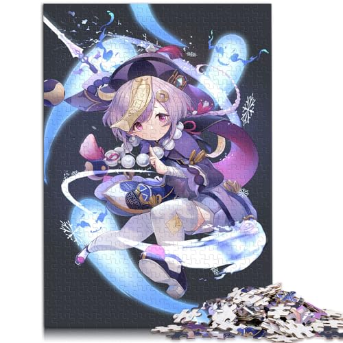 Puzzle für Genshin Impact Qiqi, 1000-teiliges Puzzle für Erwachsene, Holzpuzzle, anspruchsvoll, aber unterhaltsam und humorvoll, 1000 Teile (50 x 75 cm)