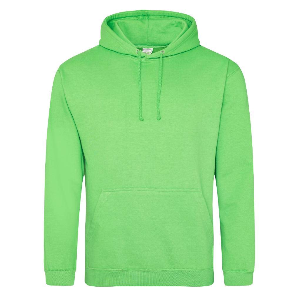 Just Hoods - Unisex College Hoodie/Lime Green, 3XL