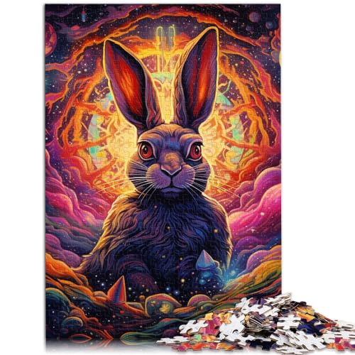 Puzzle für Kunstkaninchen, 1000-teiliges Puzzle, Holzpuzzle, Spielzeug, Puzzle, Lernspiele, Stressabbau-Puzzle, 1000 Teile (50 x 75 cm)