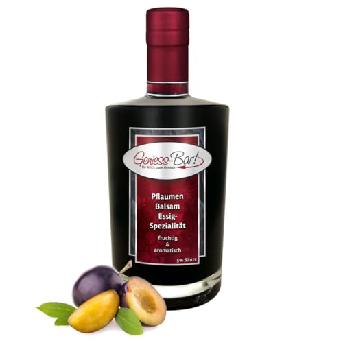 Pflaumen Balsam Essig - Spezialität 0,7L mit einem milden Aceto Balsamico sehr aromatisch sämig u. konzentriert 5% Säure