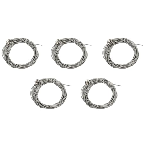 SICOSALT 20 Stücke Edelstahl Basis Saiten Basis Gitarre Teile Zubehör Gitarre String Silber ÜBerzogene Messgerät Basis Gitarre Musik Zubehör